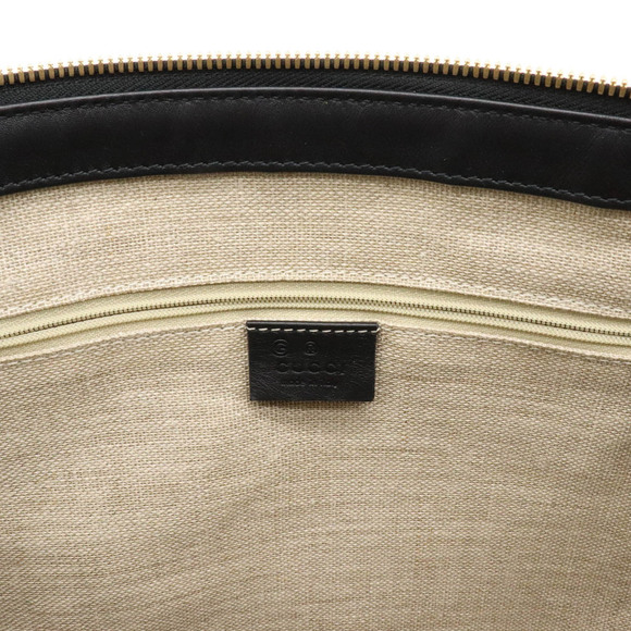 Gucci Micro Guccisima Tote Bag Shoulder Bag Leather Black Gold - Picture 9 of 9